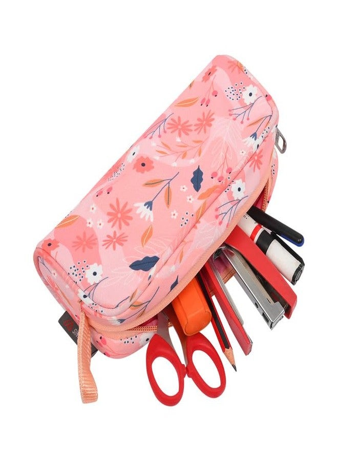 ABLE Multi Print Pouch, Pen/Pencil Case, Stationery Bag, For Girls - School/College/Casual Pouch Peach. - Image 3